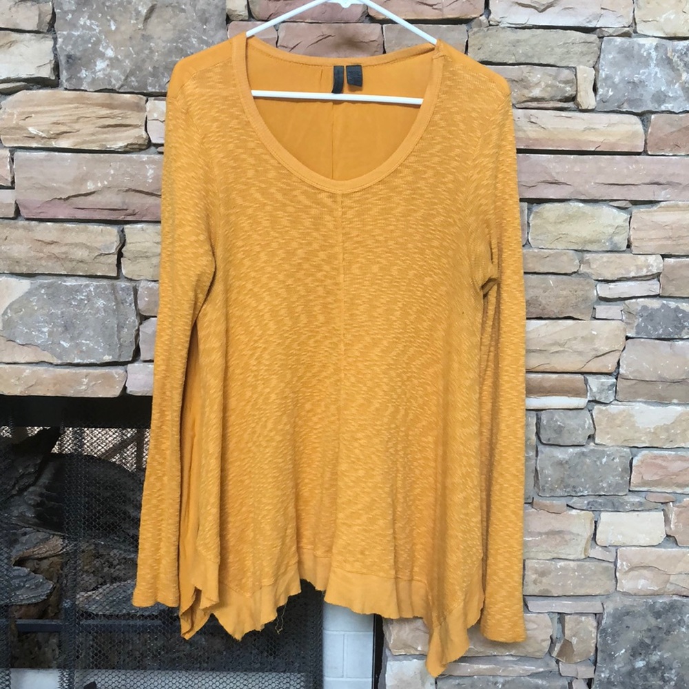 Mustard Left of Center sweater
